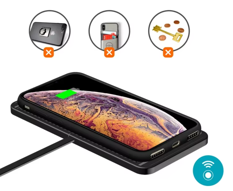 Ładowarka indukcyjna samochodowa USB z szybkim ładowaniem QC3.0 + wtyk zapalniczki  (6)