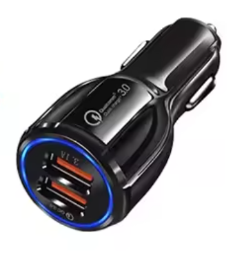Ładowarka indukcyjna samochodowa USB z szybkim ładowaniem QC3.0 + wtyk zapalniczki  (13)