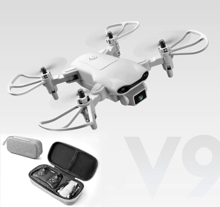 Dron kieszonkowy V9 aplikacja, 2 kamery, 3 baterie (1)