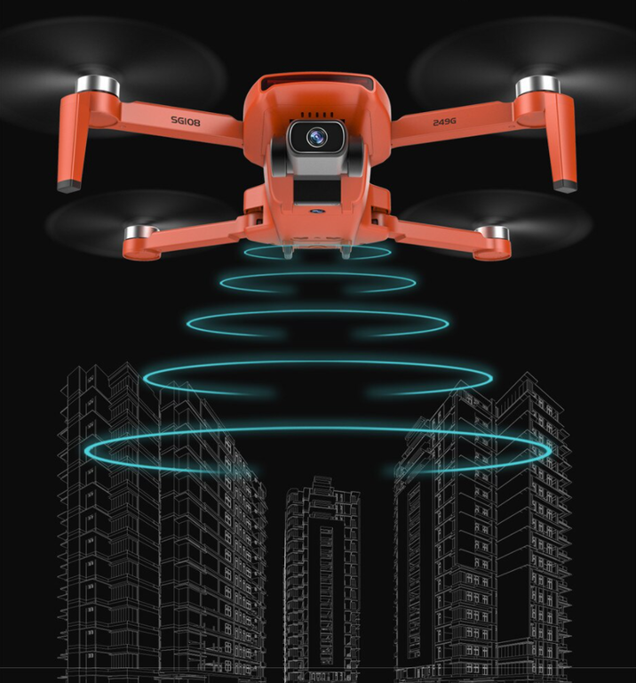 Dron SG108 ORANGE FullHD GPS dwie kamery aplikacja WiFi (5)